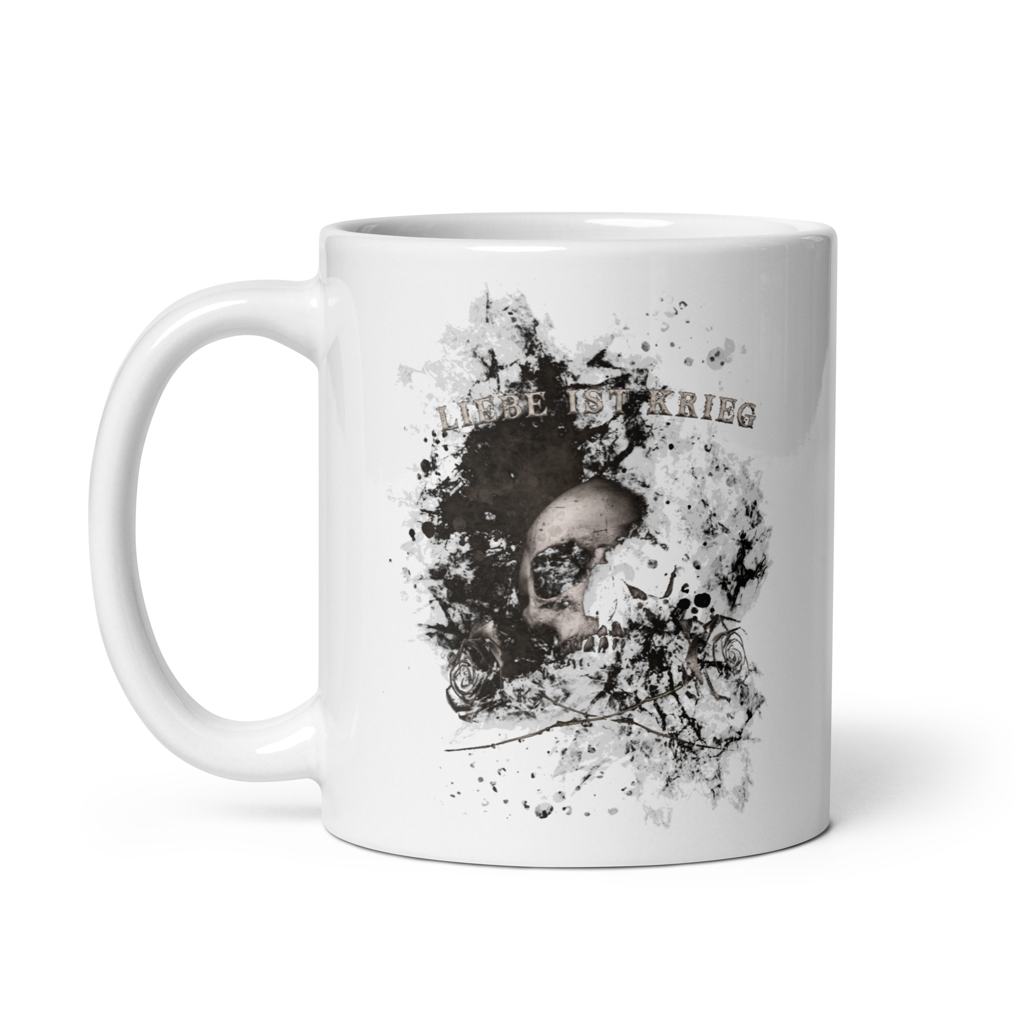 White CENTHRON Liebe ist Krieg mug – Bild 3
