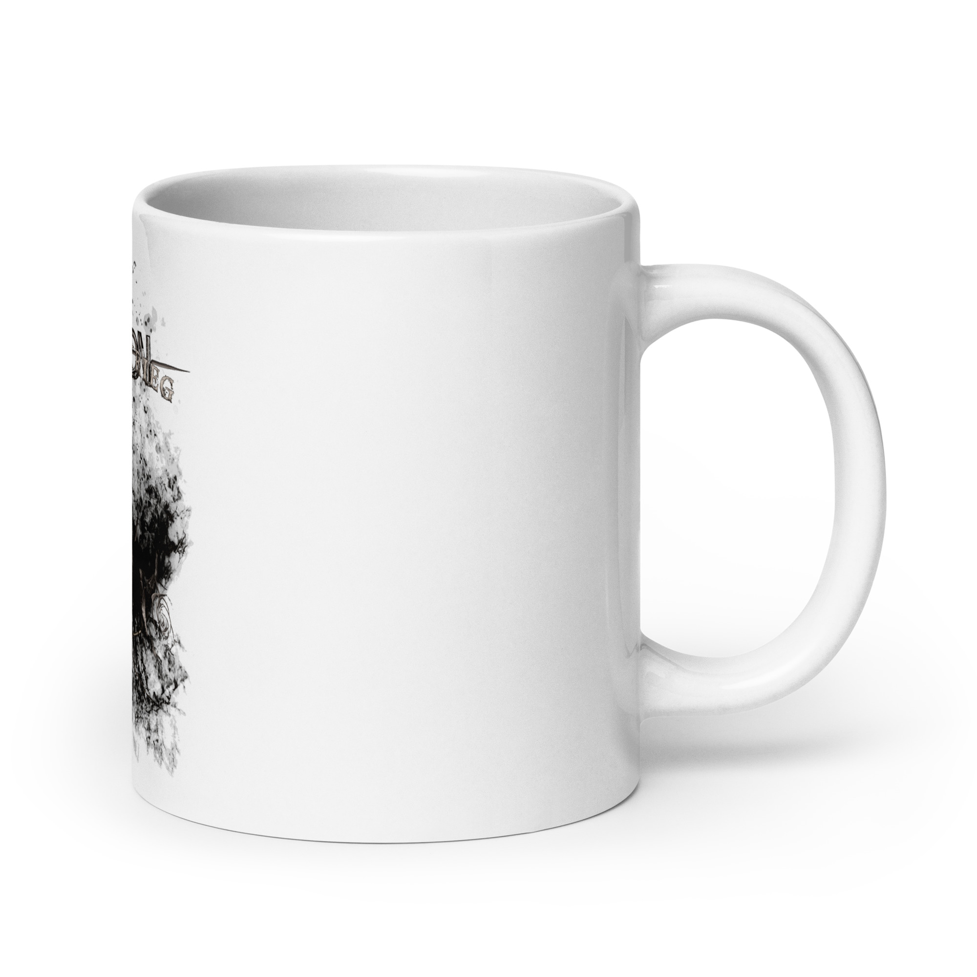 White glossy mug